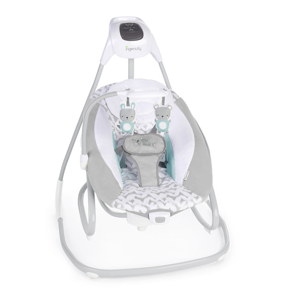 INGENUITY Balancelle grande avec siège vibrant et mélodie USB 2en1 Raylan 0m+ jusqu'à 9 kg – Image 5