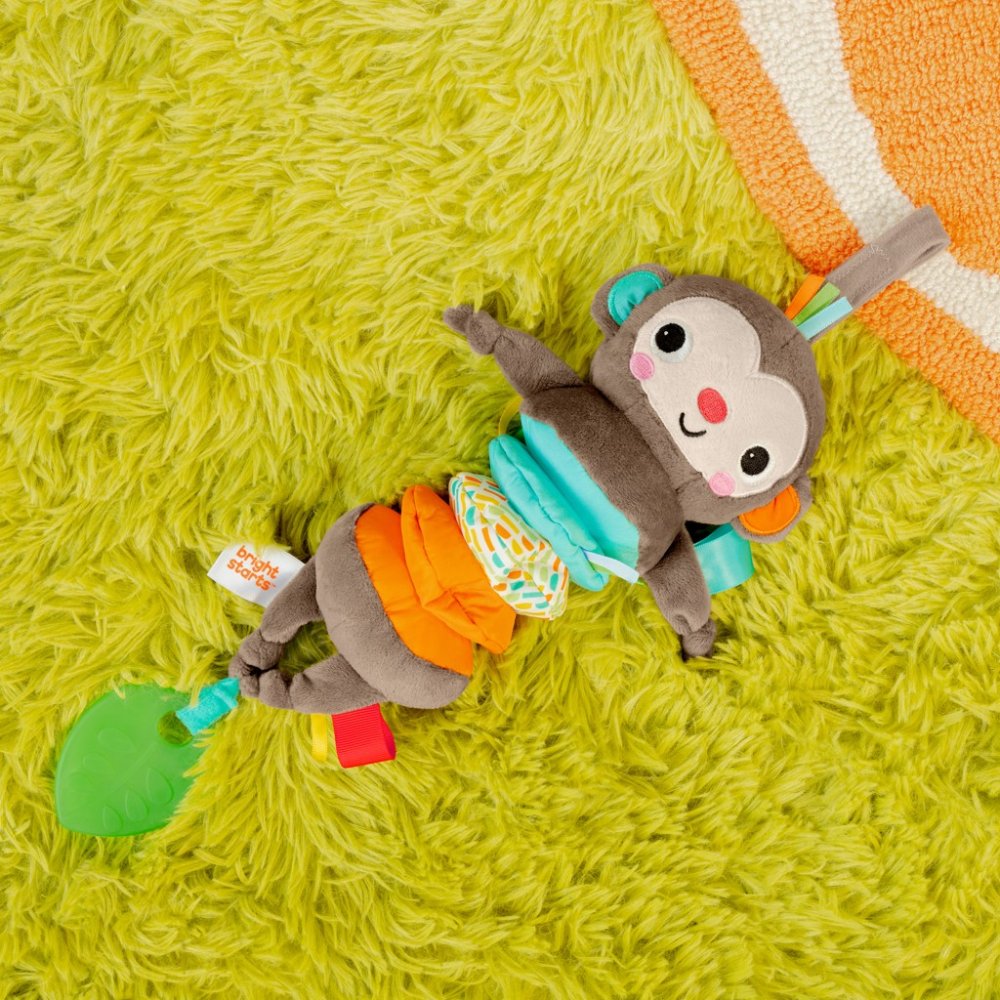 BRIGHT STARTS Giocattolo con melodia ad anello a C Pull, Play & Boogie™ scimmia 0m+ - immagine 7