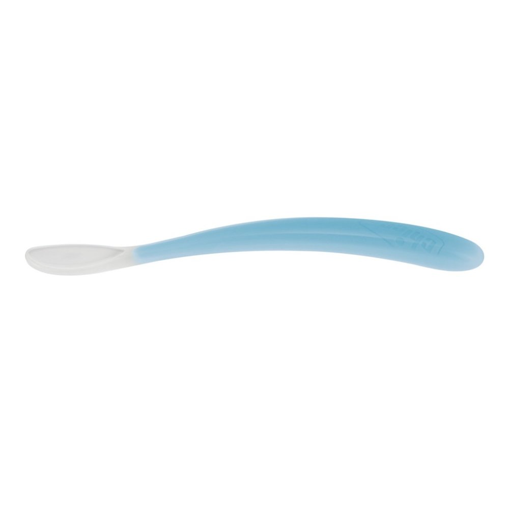 CHICCO Cucchiaino in silicone 2 pz blu 6m+ - immagine 3