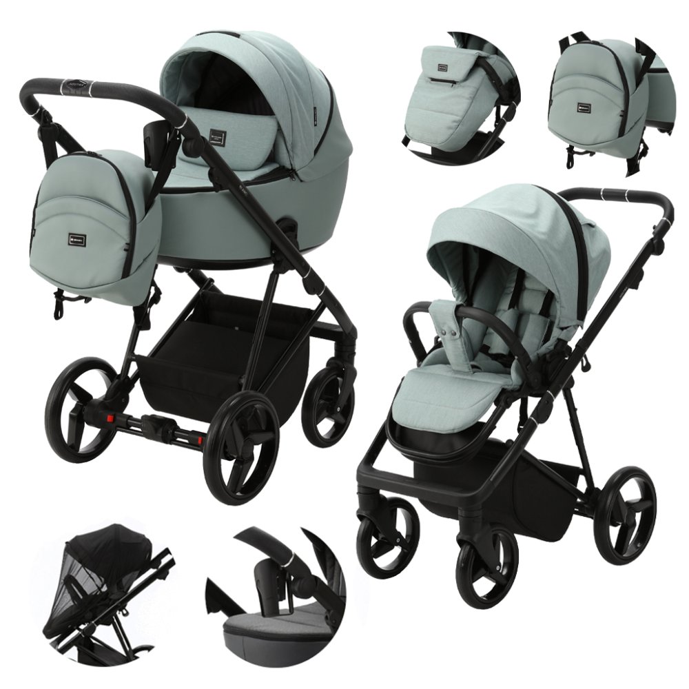 ADAMEX Poussette combinée Blanc Standard Green