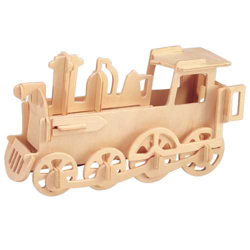 Woodcraft Puzzle 3D en bois Locomotive petite