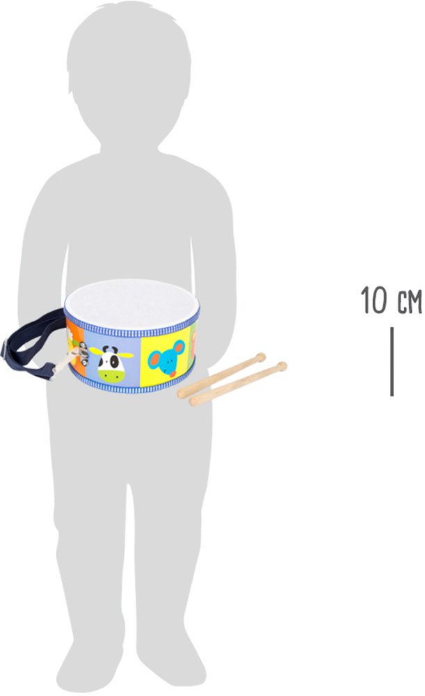 small foot Instrumentos musicales de madera para niños, tambor con animales - Imagen 5