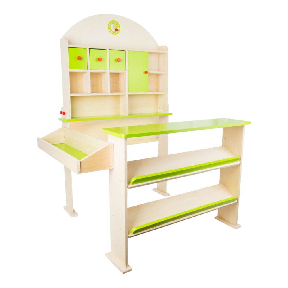 small foot Puesto de venta de madera verde - Imagen 4