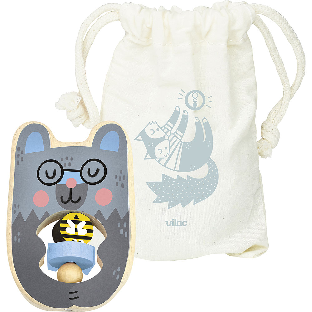 Vilac Drewniana grzechotka Niedźwiadek