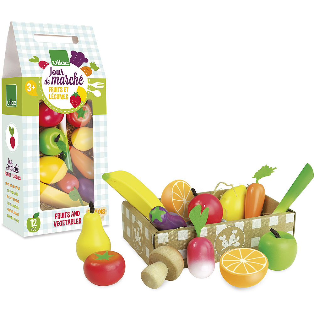 Vilac Ensemble en bois Fruits et légumes