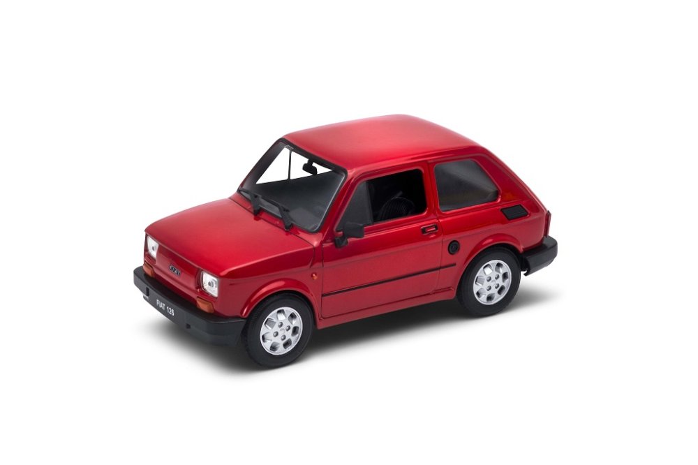 Welly Fiat 126p Maluch 1:21 metaliczny czerwony
