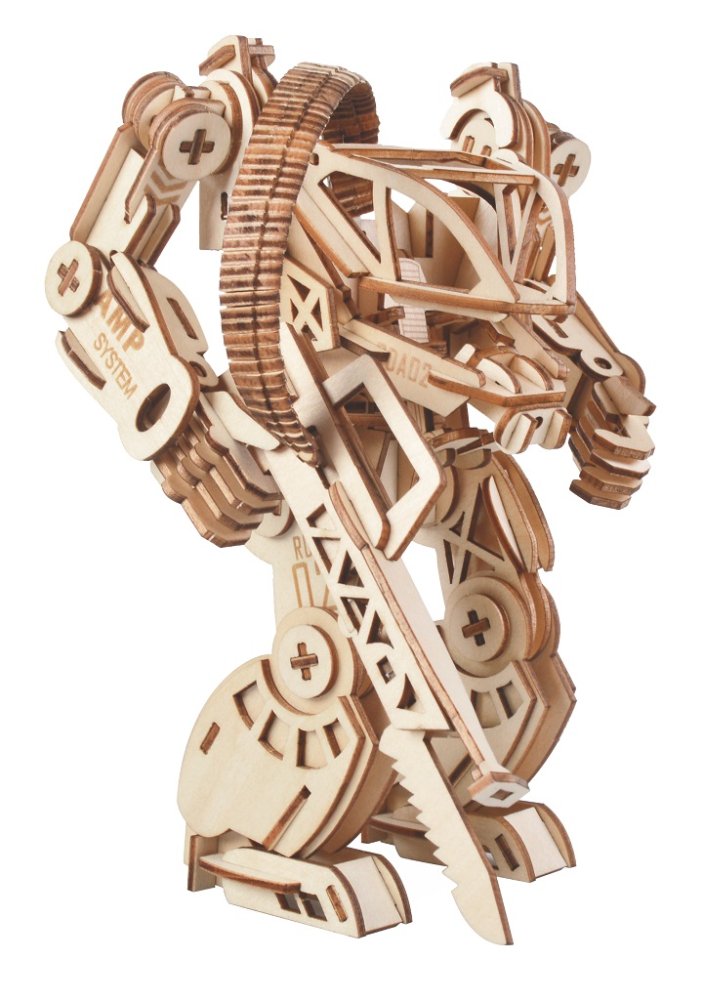 Woodcraft Drewniane puzzle 3D AMP Powersuit