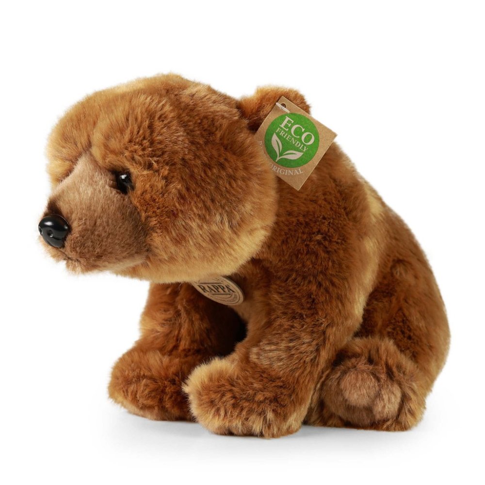Rappa Pluszowy niedźwiedź grizzly siedzący 30 cm ECO-FRIENDLY