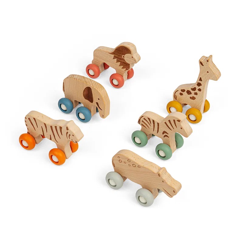 Bigjigs Toys Animal à roulettes Safari 1 pc