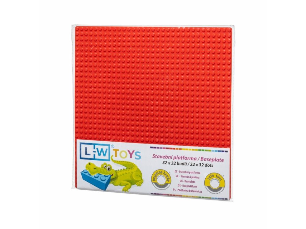 L-W Toys Plaque de base 32x32 rouge