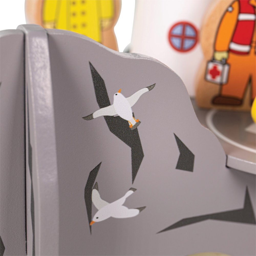 Bigjigs Rail Tunel z latarnią morską i lądowiskiem dla helikopterów - obrazek 5