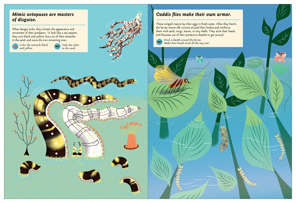 Chronicle Books Książka z naklejkami Pomysłowe zwierzęta - obrazek 4