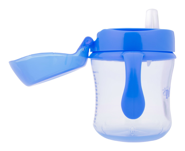 DR.BROWN'S Becher mit weichem Ausgießer 180ml 6m+, blau (TC61004-INTL) – Bild 4