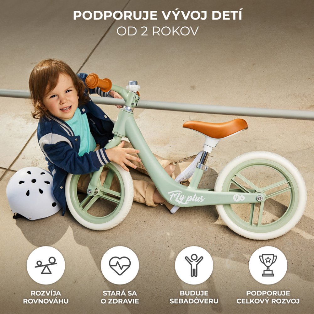 KINDERKRAFT Bicicletta senza pedali Fly Plus Fresh mint - immagine 7