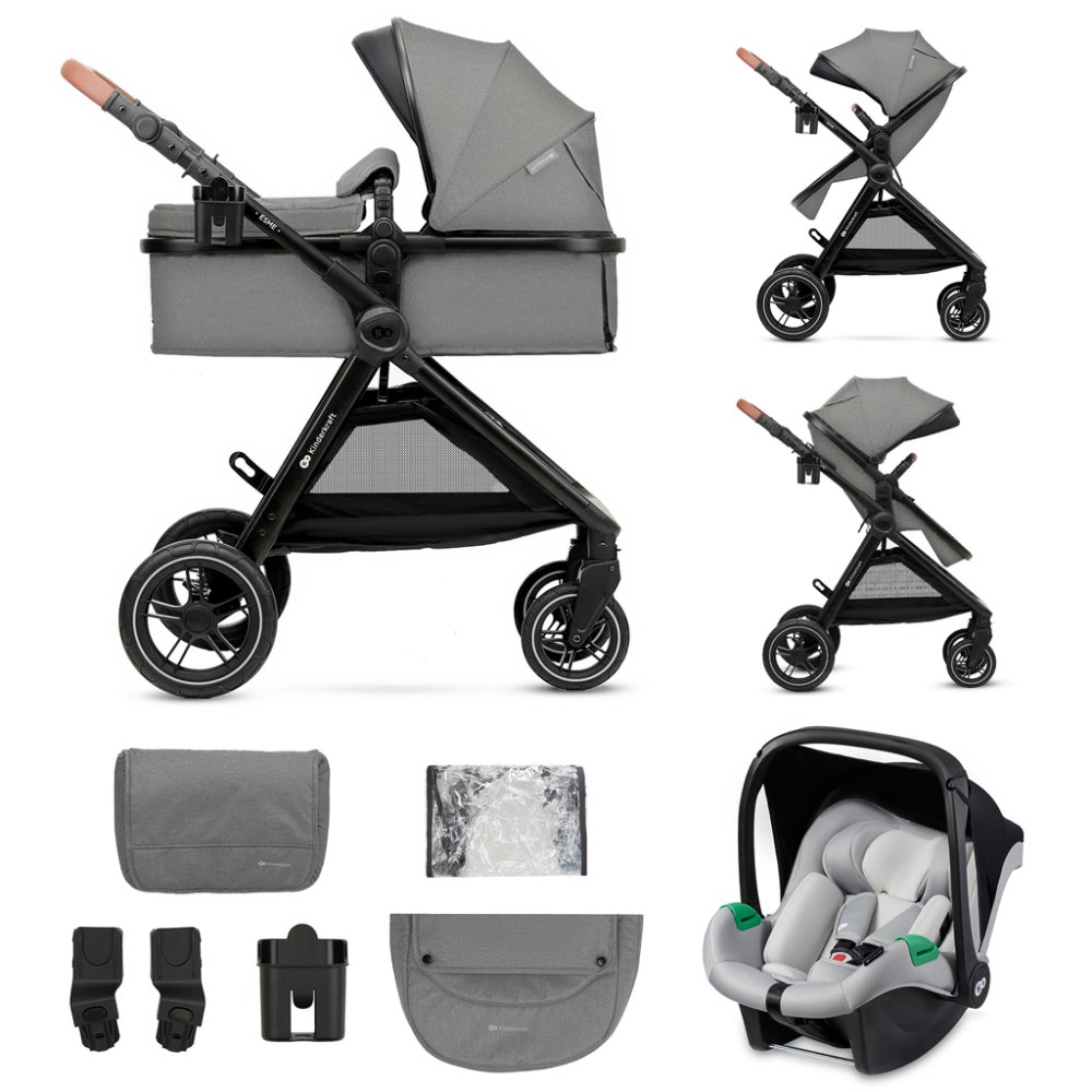 KINDERKRAFT Kombikinderwagen 3in1 Esme Moonlight Grey – Bild 2