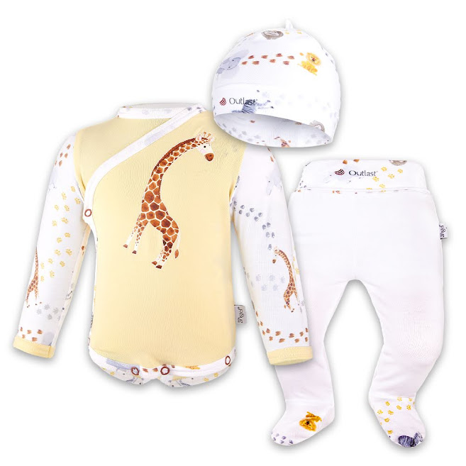 Ensemble nouveau-né fin IMPRIMÉ Outlast® - safari 50