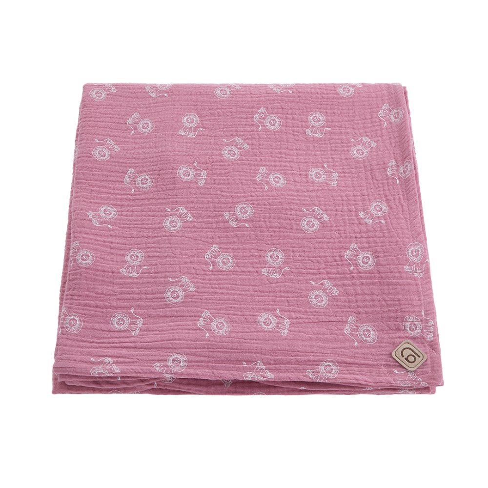 Coperta asciugamano in mussola - rosa chiaro