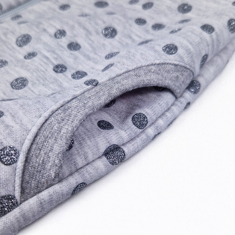 Felpa foderata LESK Outlast® - mélange grigio pois grigio/rosa baby 110 - immagine 4