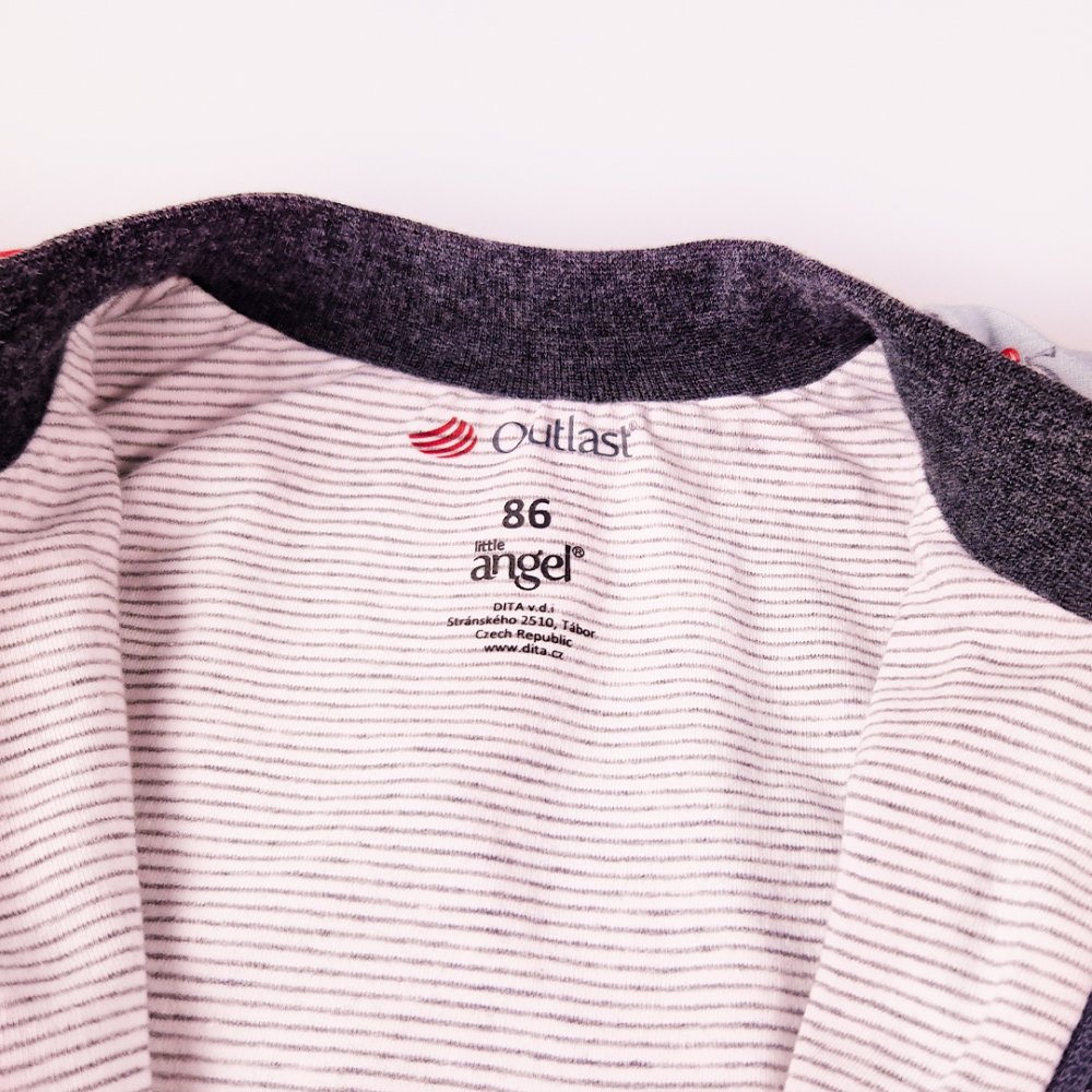 Outlast® béléssel ellátott pulóver - szürke tűzoltók/szürke-fehér melír csík 122 - Image 2