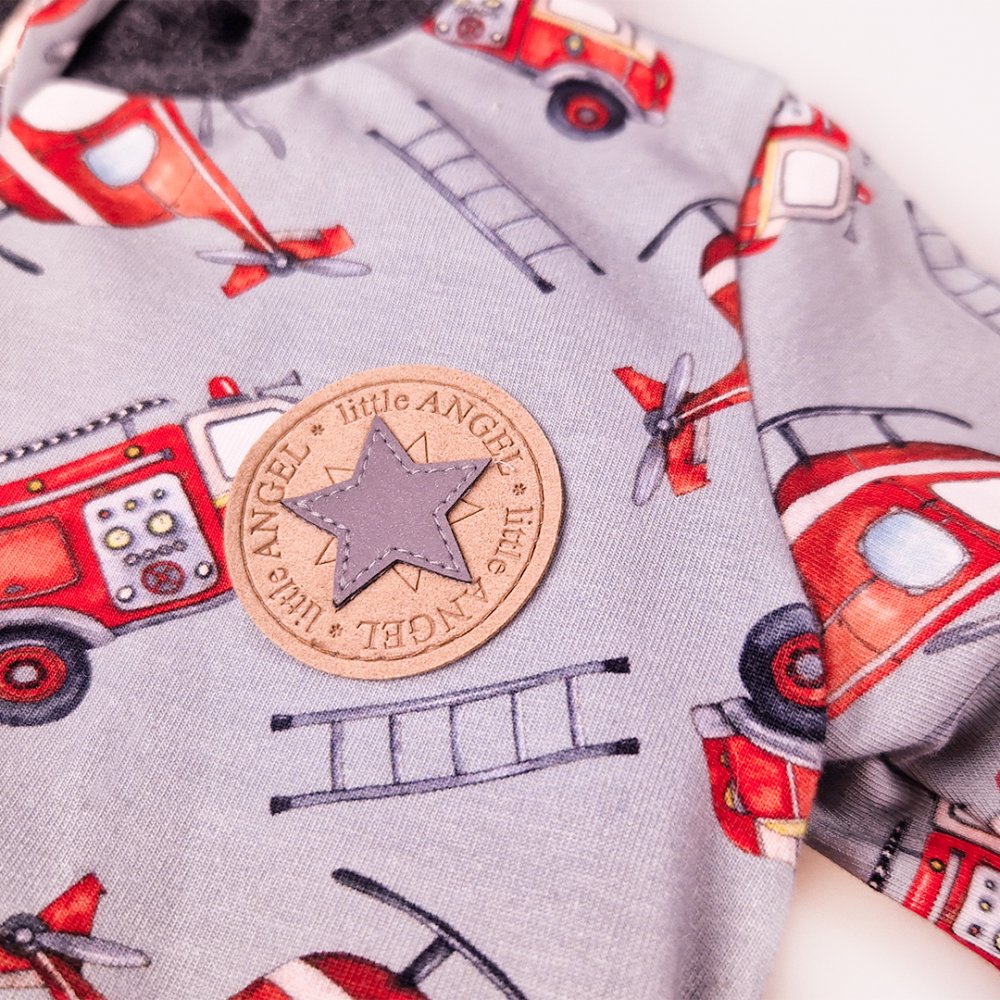 Outlast® béléssel ellátott pulóver - szürke tűzoltók/szürke-fehér melír csík 122 - Image 5