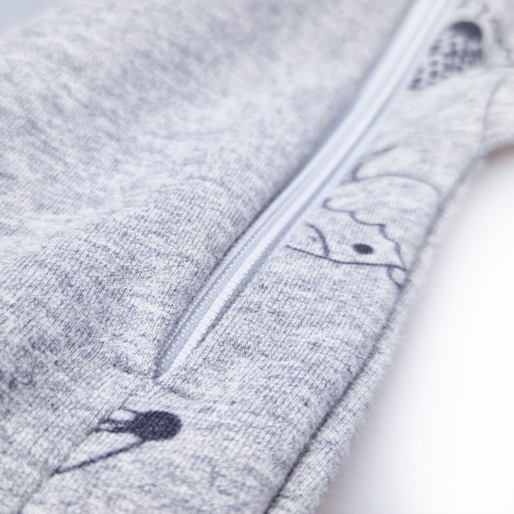 Mono con cremallera DR TISK Outlast® - mélange gris/animalitos mélange gris 86 - Imagen 4