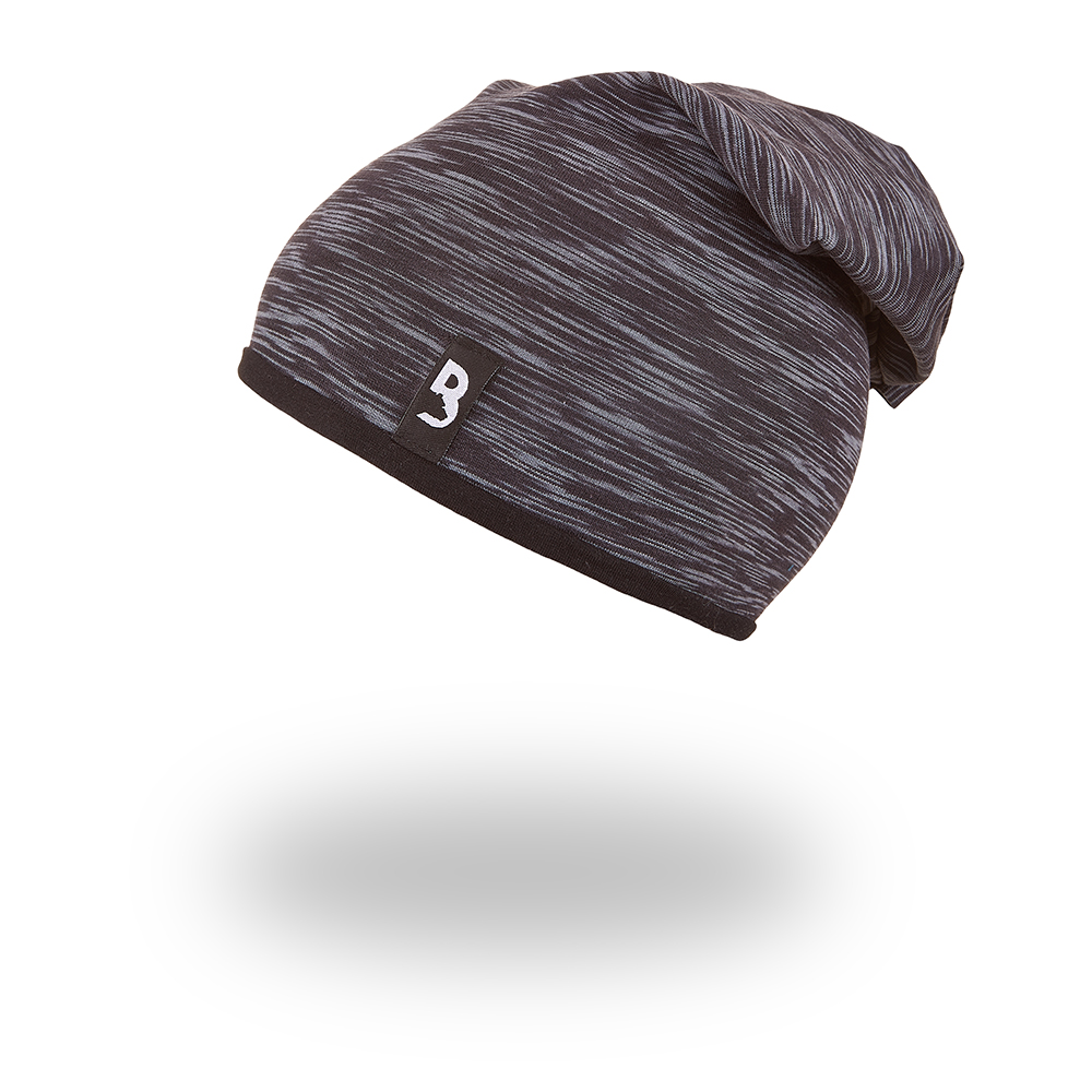 Gorro holgado forrado Outlast® - jaspe negro/negro 5 | 49-53 cm
