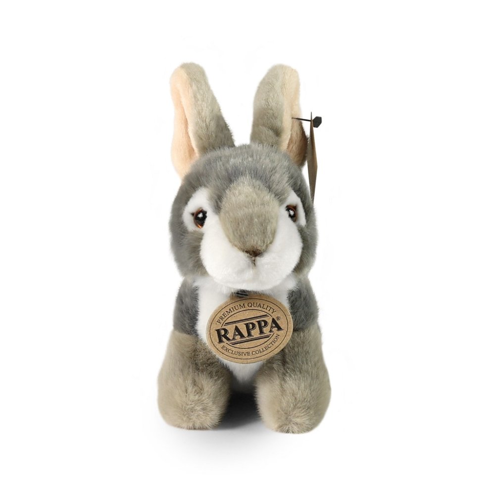 Rappa Plyšový králík šedý sedící 16 cm ECO-FRIENDLY (obrázek 3)