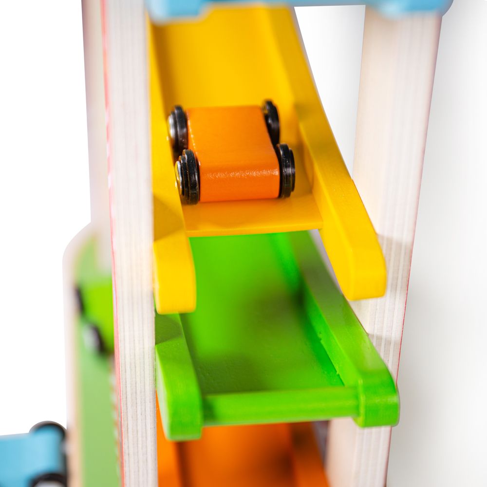 Bigjigs Toys Dřevěná automobilová závodní dráha (obrázek 10)