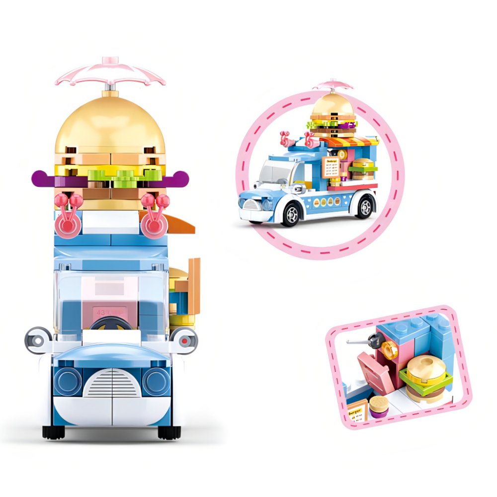Sluban Girls Dream M38-B0993B Pojízdná prodejna hamburgerů (obrázek 4)