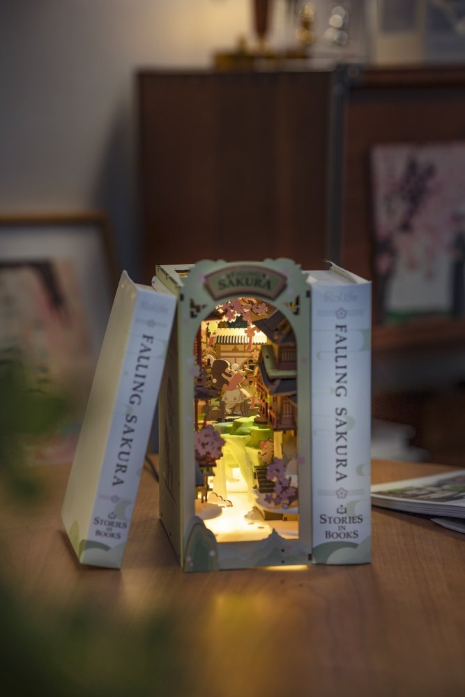 RoboTime 3D skládačka Zarážka na knihy Miniatura domečku Sakura (obrázek 5)