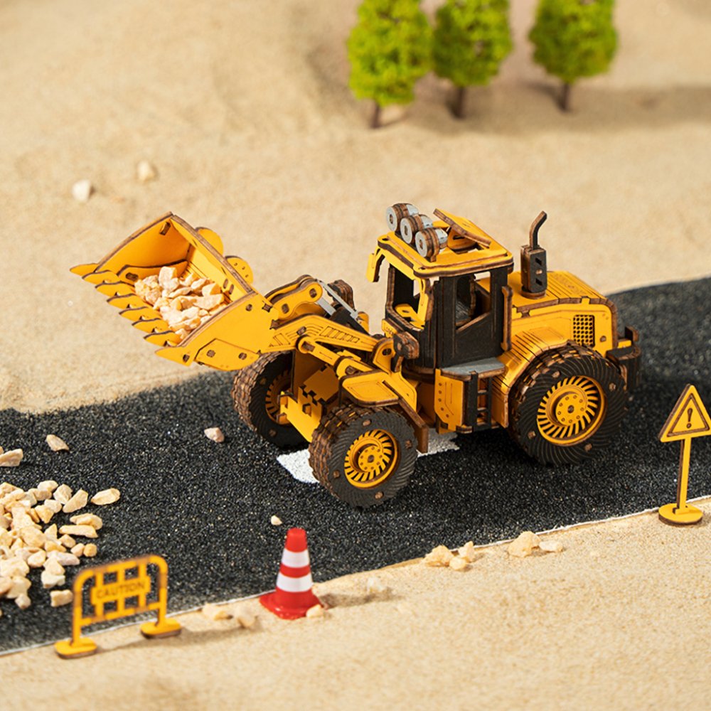 RoboTime 3D dřevěná mechanická skládačka Nakladač (obrázek 7)