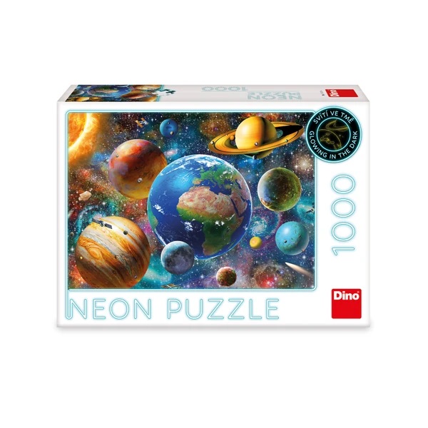 Dino Puzzle Planety neon 1000 dílků (obrázek 3)