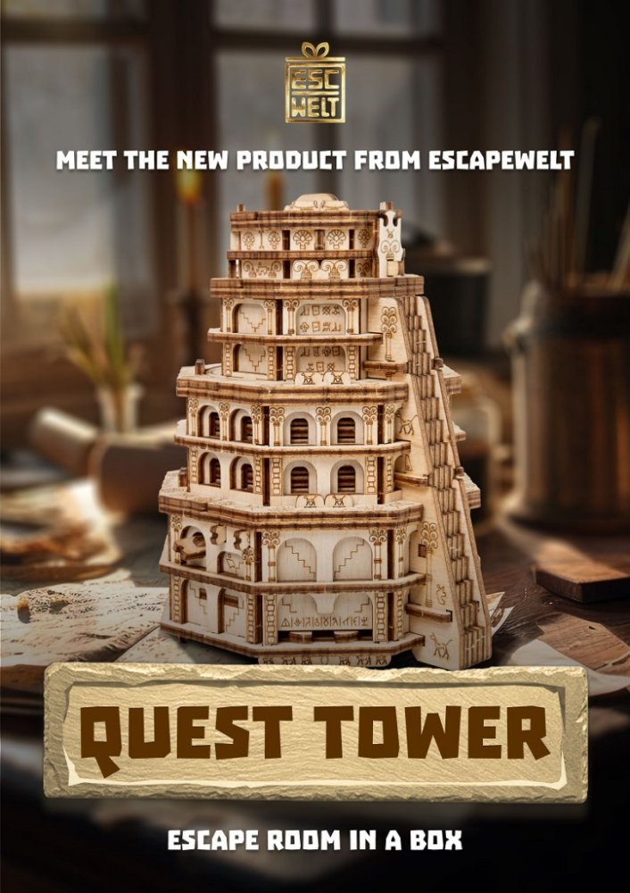 EscapeWelt Dřevěný hlavolam Quest Tower (obrázek 7)