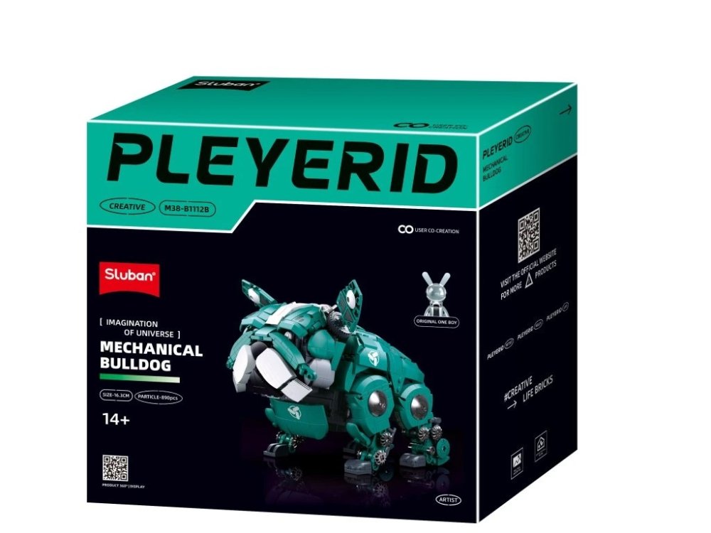 Sluban Pleyerid M38-B1112B Mechanický buldoček zelený (obrázek 4)