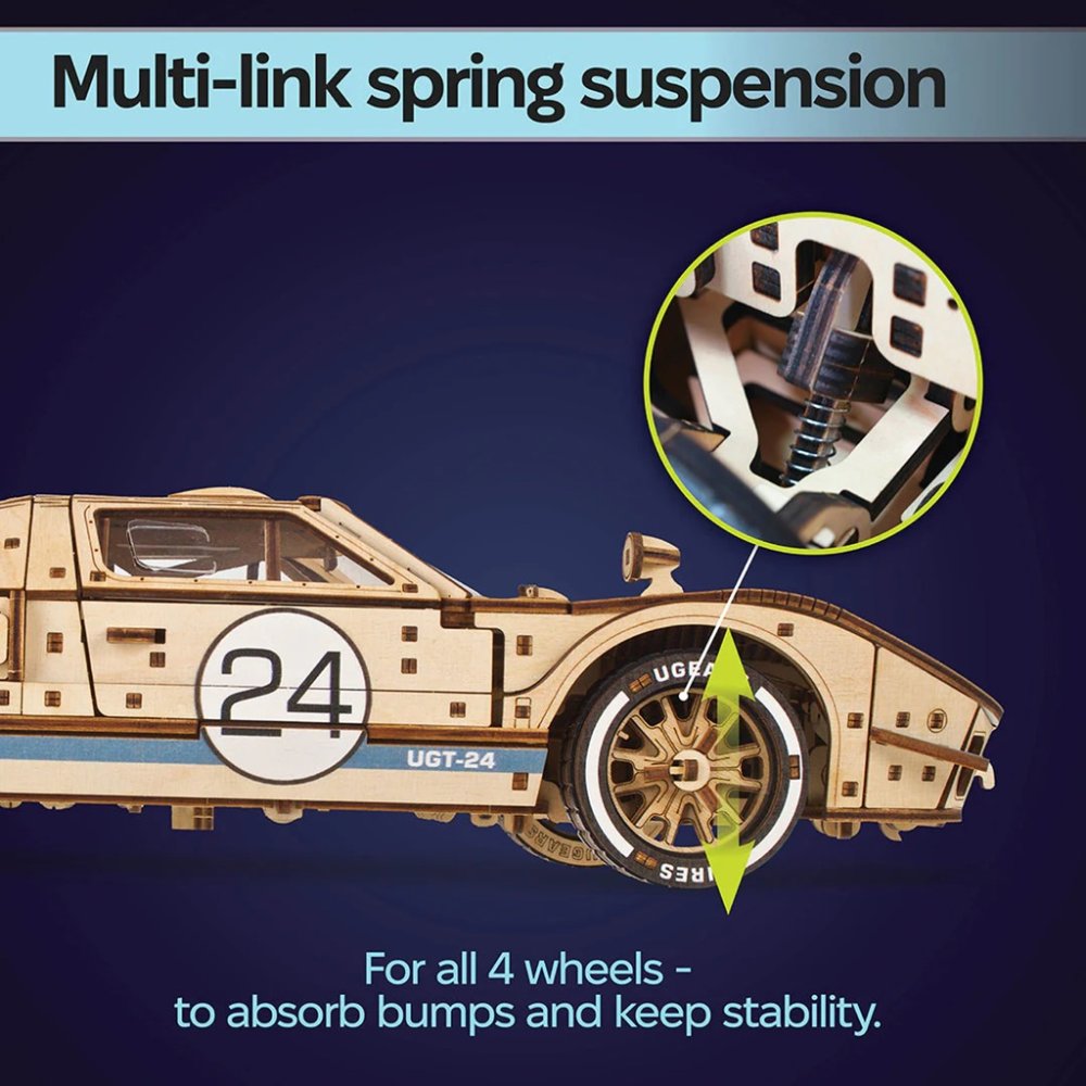 Ugears 3D dřevěné mechanické puzzle UGT-24 Endurance Racer (obrázek 6)