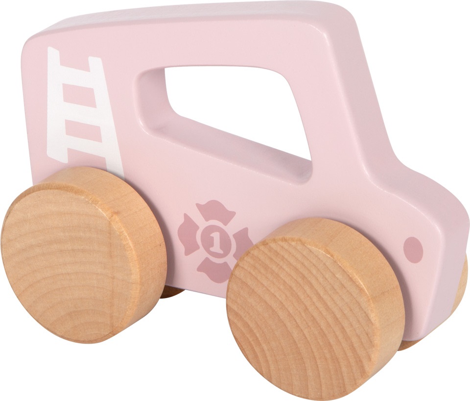 small foot Dřevěné auto na tlačení Růžové
