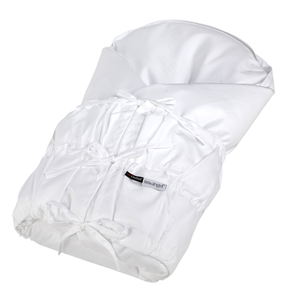 Bezug für Schnür-Wickeldecke mit festem Rückenteil Outlast® - Weiß