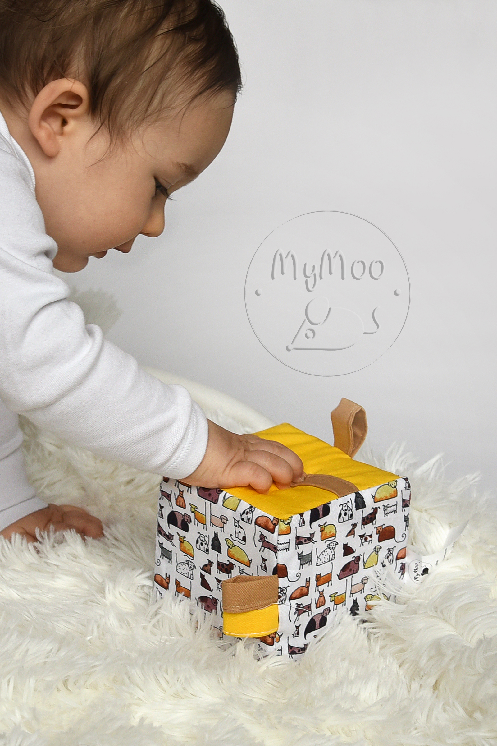 MyMoo Cub Textil Busy Cube – Câini,MyMoo Cub Textil Busy Cube – Câini