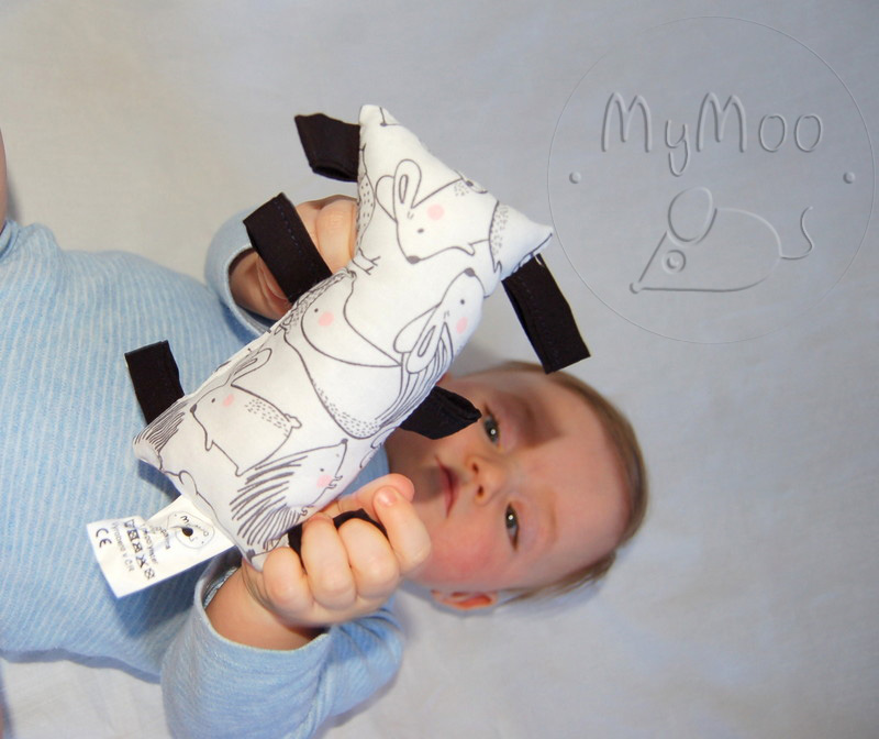 MyMoo Cuscinetto Sensoriale Montessori - Animali Di Bosco/nero