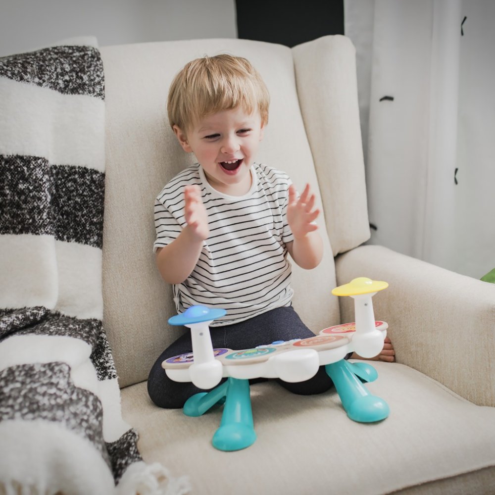 BABY EINSTEIN Zabawkowy Zestaw Perkusyjny Razem W Tune Drums™ Connected Magic Touch™ HAPE 12m+