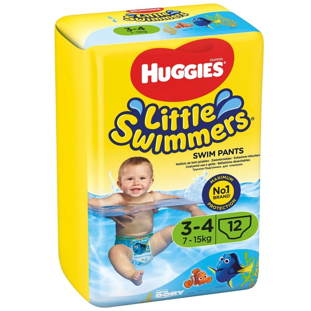 HUGGIES® Little Swimmers Pañales Húmedos Desechables 3-4 (7-15 Kg) 12uds