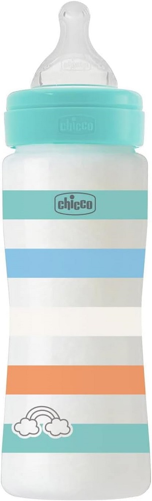 CHICCO Biberon Benessere In Silicone 330 Ml Ragazzo