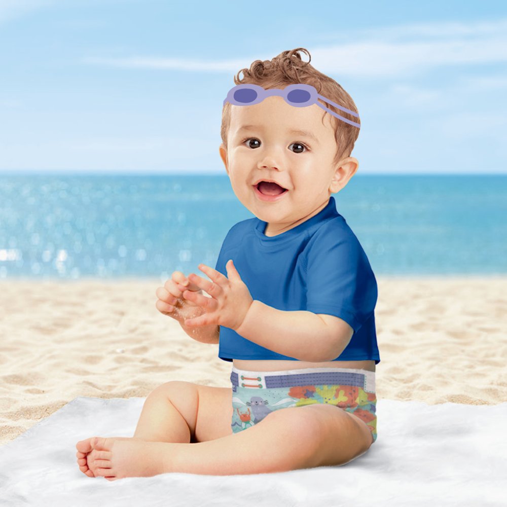 PAMPERS Splashers Nepremočljive Pleničke Spodnjice Velikost 5 (10 Kom) 12-17 Kg