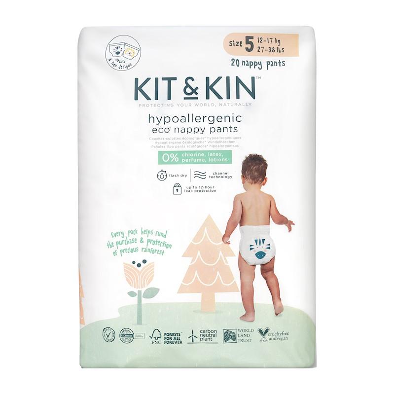 KIT & KIN Pañal Braguita Desechable Eco 5 (12-17 Kg) 20uds