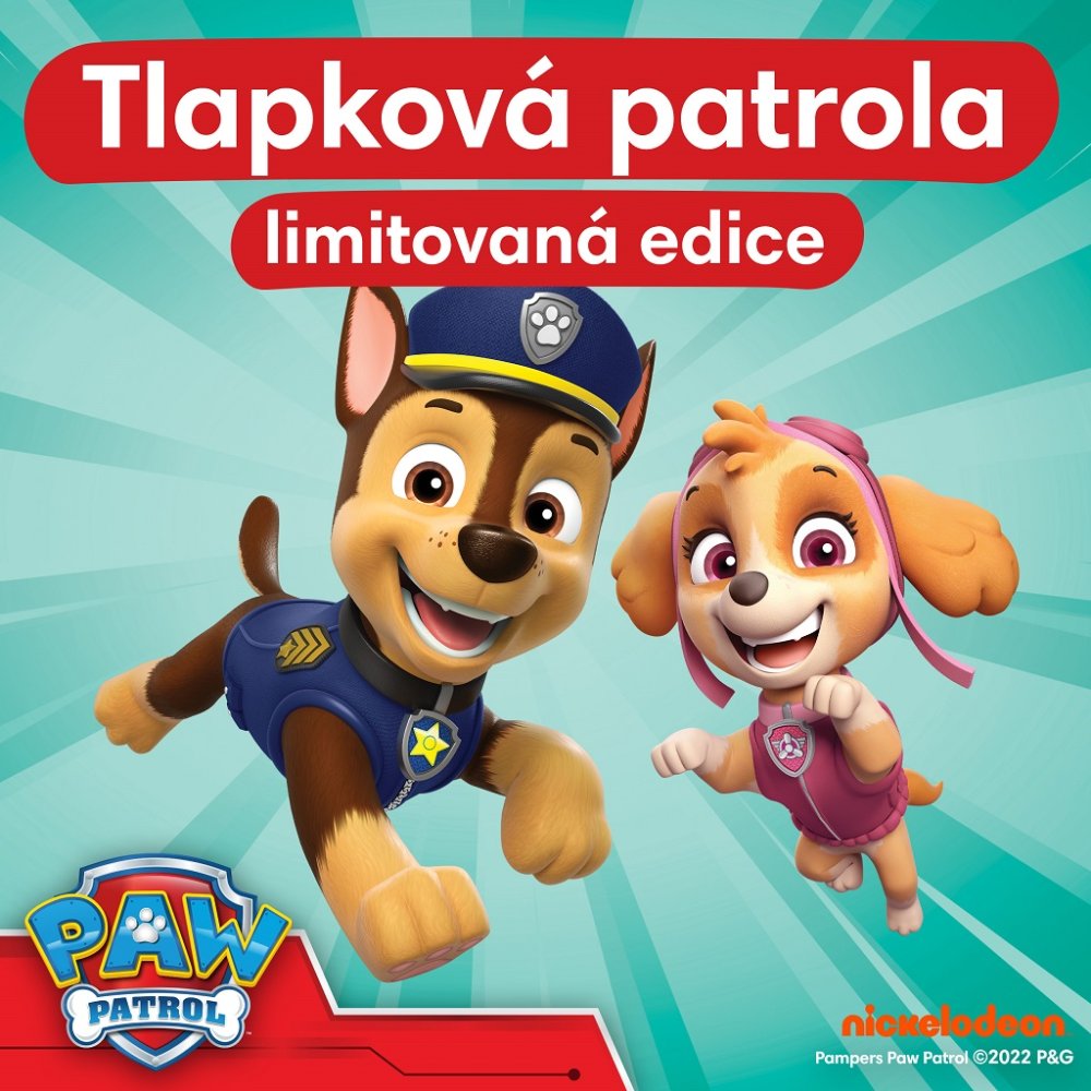 PAMPERS Pleny Kalhotkové Active Baby Pants Paw Patrol Vel. 6 (14-19 Kg) 120 Ks