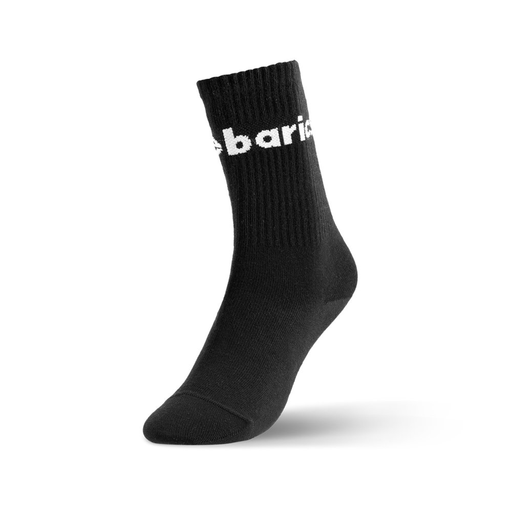 Barebarics - Barefoot Socks - Crew - Black - Big Logo 43-46 Black