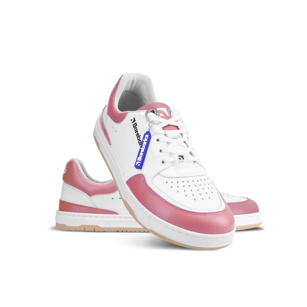 Barefoot Sneakers Barebarics Wave - White & BubbleGum Pink 39 Pink