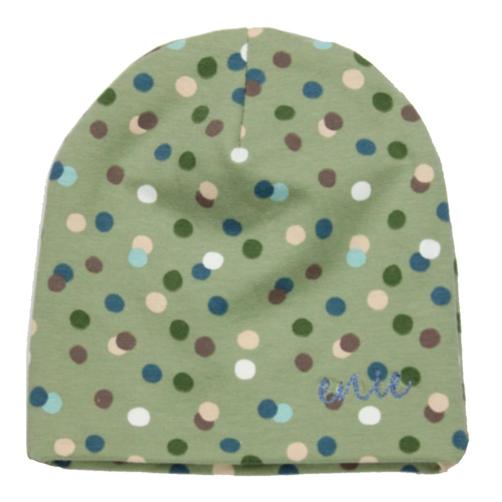 ENIE BABY Bonnet enfant Dots olive 0-1m