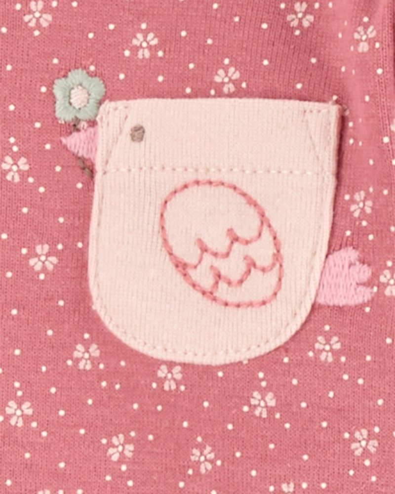 Body à manches longues CARTER'S Rose/Vert Bumblebee fille 4 pièces 9m/taille. 74 – Image 5