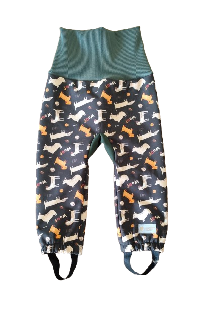 Pantaloni softshell per bambini con membrana Monkey Mum® - Giochi per cani 110/116